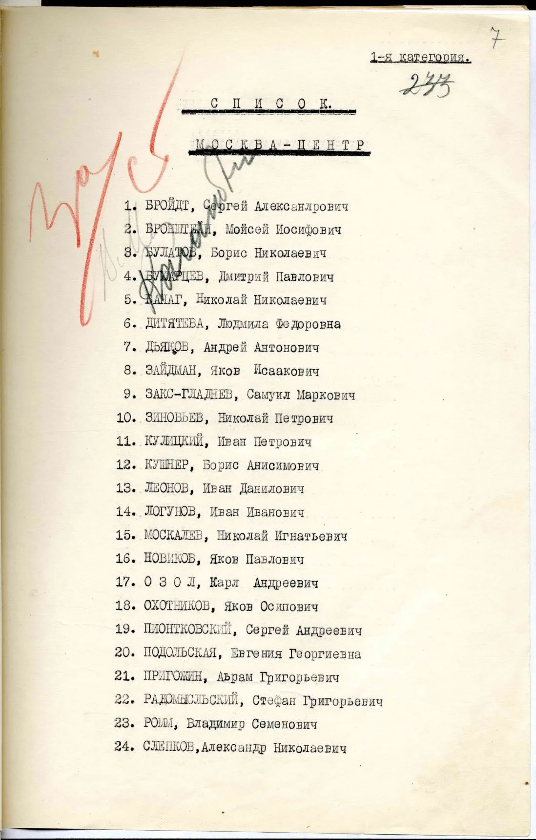 Сталинские списки: список лиц от 27 февраля 1937 года. Москва-центр и еще 13 регионов