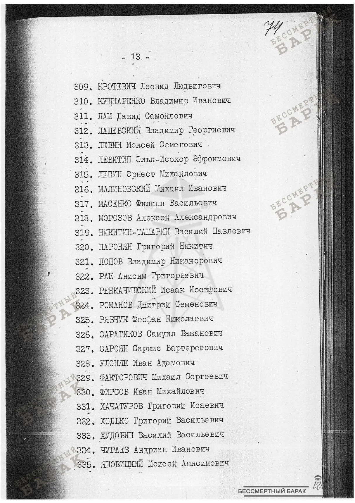 Сталинские списки: список лиц от 12 сентября 1938 года. Украинская ССР