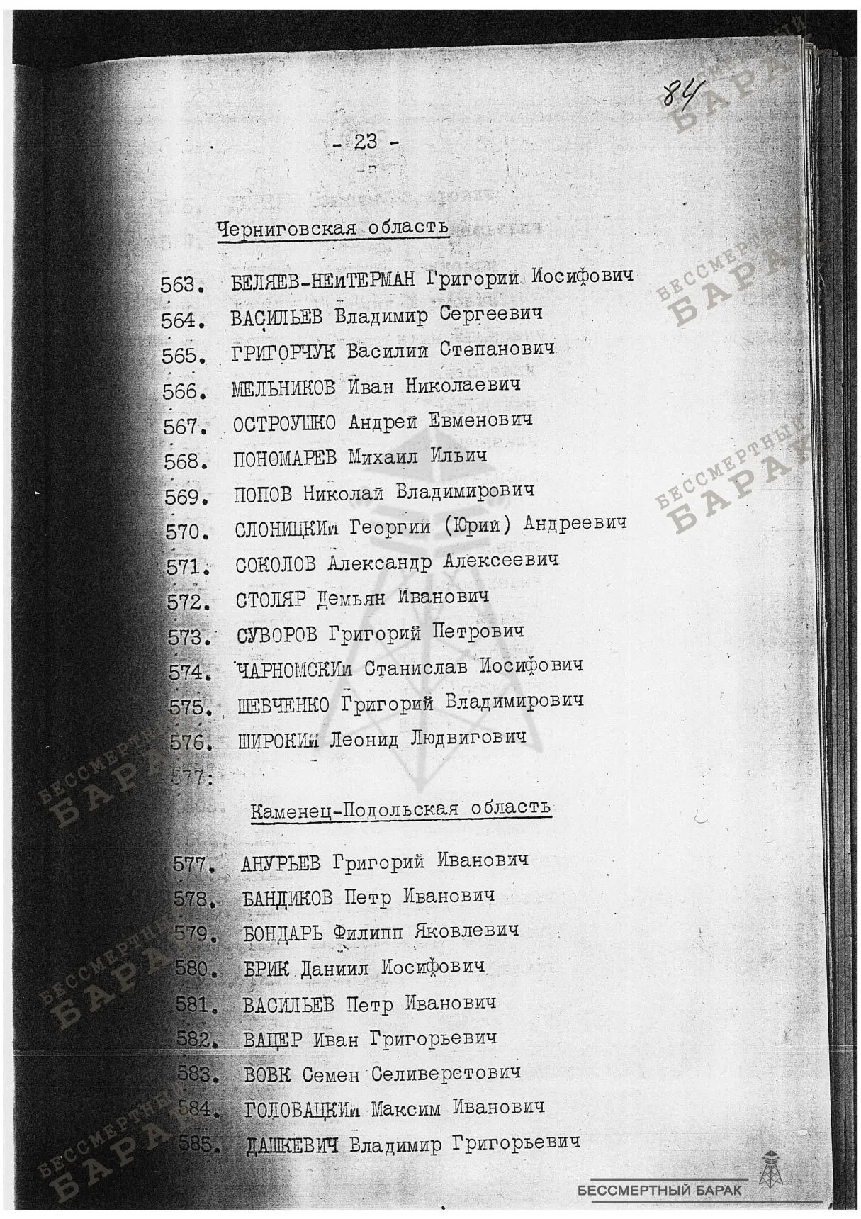 Сталинские списки: список лиц от 12 сентября 1938 года. Украинская ССР