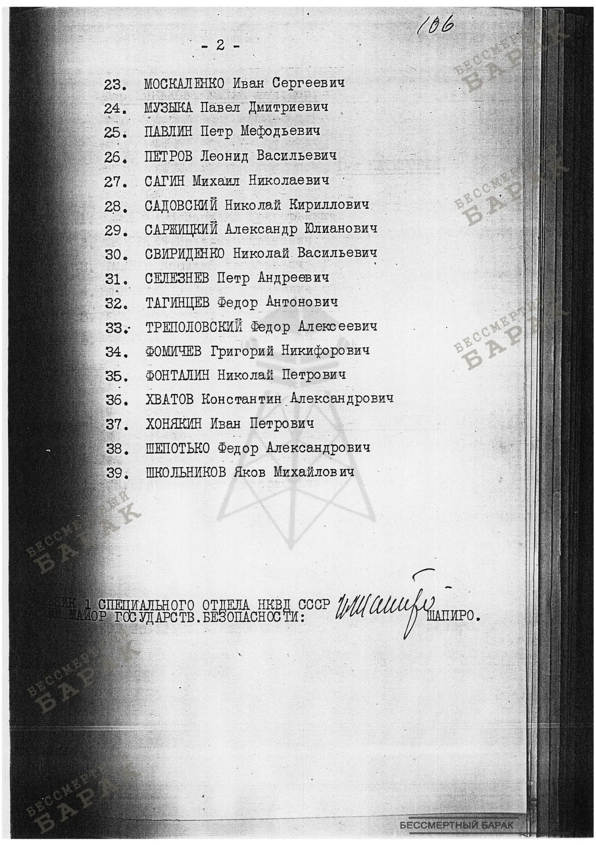 Список лиц - Украинская ССР,г.Киев-Юго-Западная ж.д., г.Одесса-Одесская ж.д.,г.Днепропетровск-Сталинская ж.д.,г.Артемовск-Северо-Донецкая ж.д.,г.Харьков-Южная ж.д.